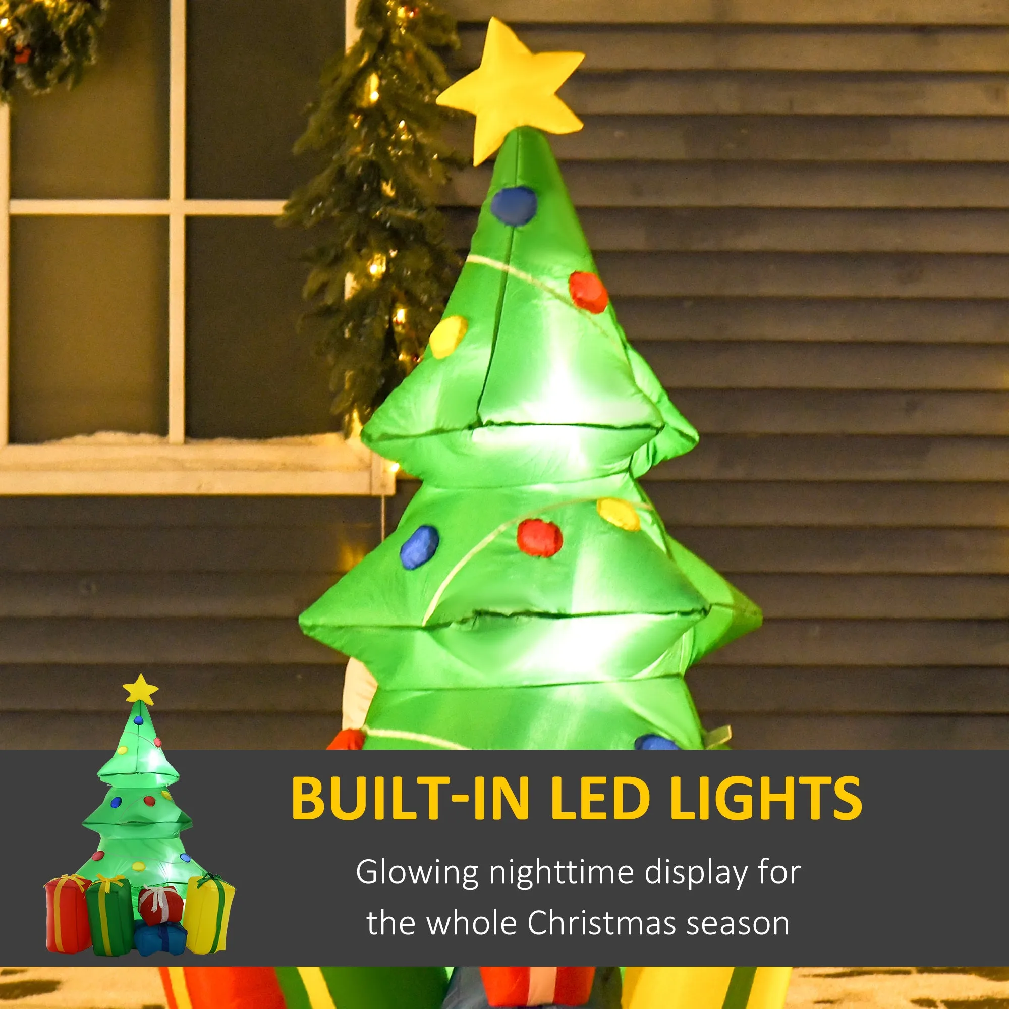 1.5m Inflatable Christmas Tree W/LED lights