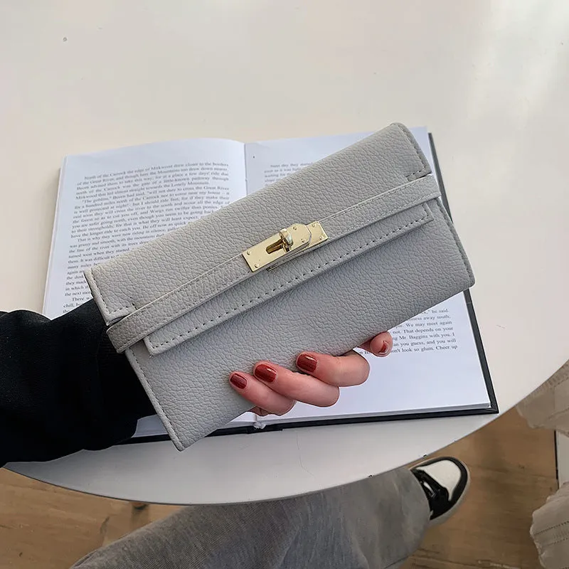 2024 New Fashion Long Clutch Young Girl Personalized Fashion Kelly Bag Versatile Large Capacity Card Holder Fashion Wallet