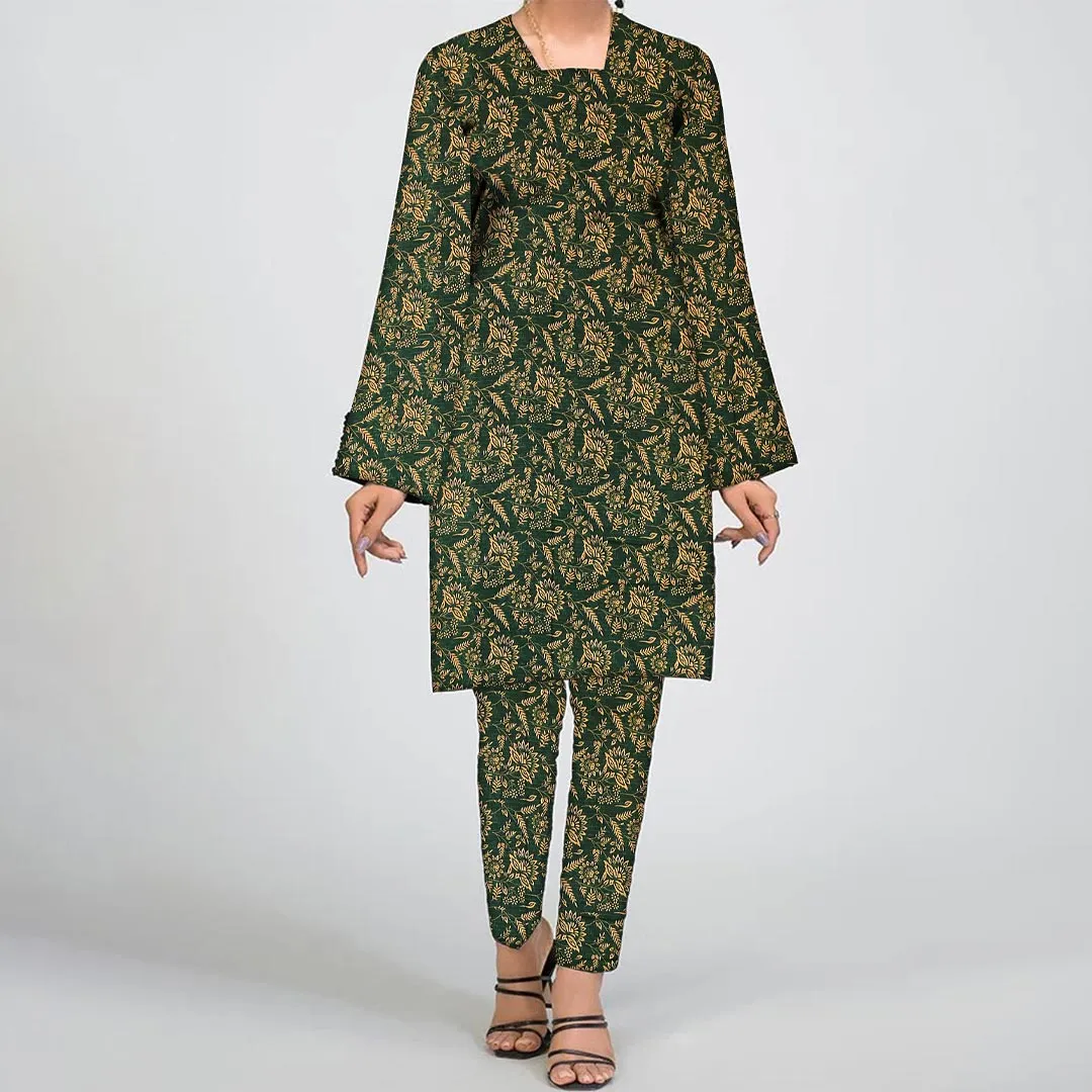 2PC- Unstitched Digital Printed Linen Suit PW9463