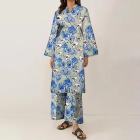 2PC- Unstitched Digital Printed Linen Suit PW9464