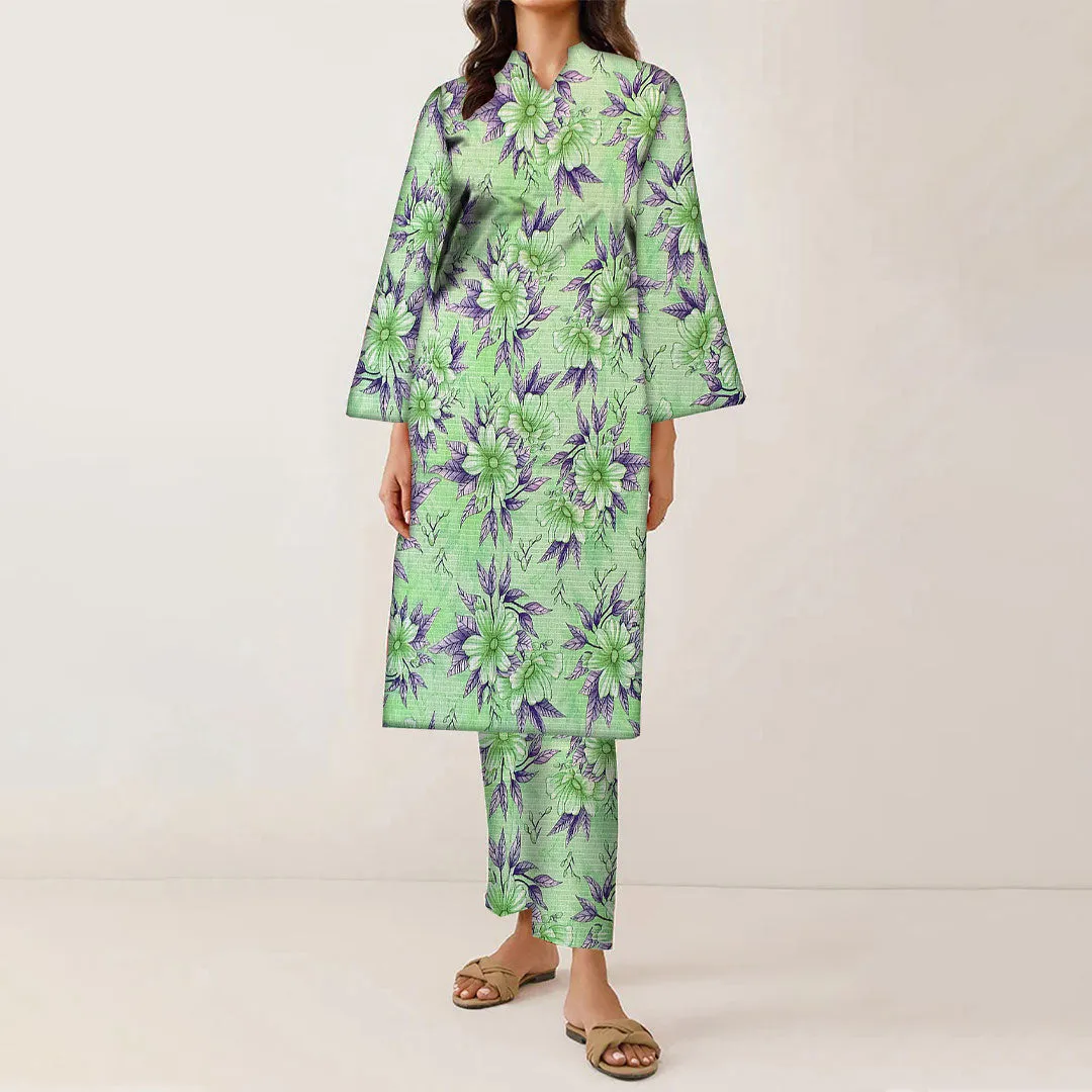 2PC- Unstitched Digital Printed Linen Suit PW9466