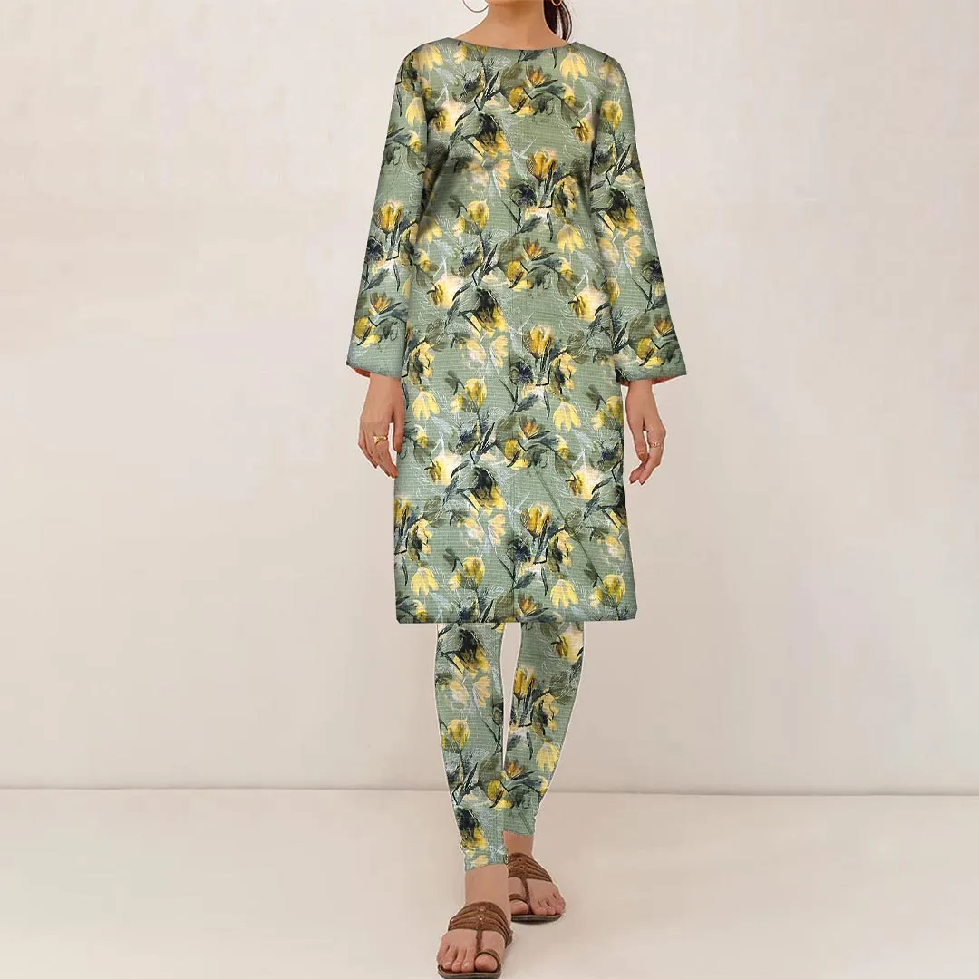 2PC- Unstitched Digital Printed Linen Suit PW9468