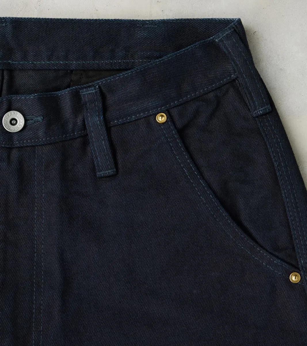 502DR-IB Serviceman - Classic Tapered Cargo - 14oz Indigo x Black