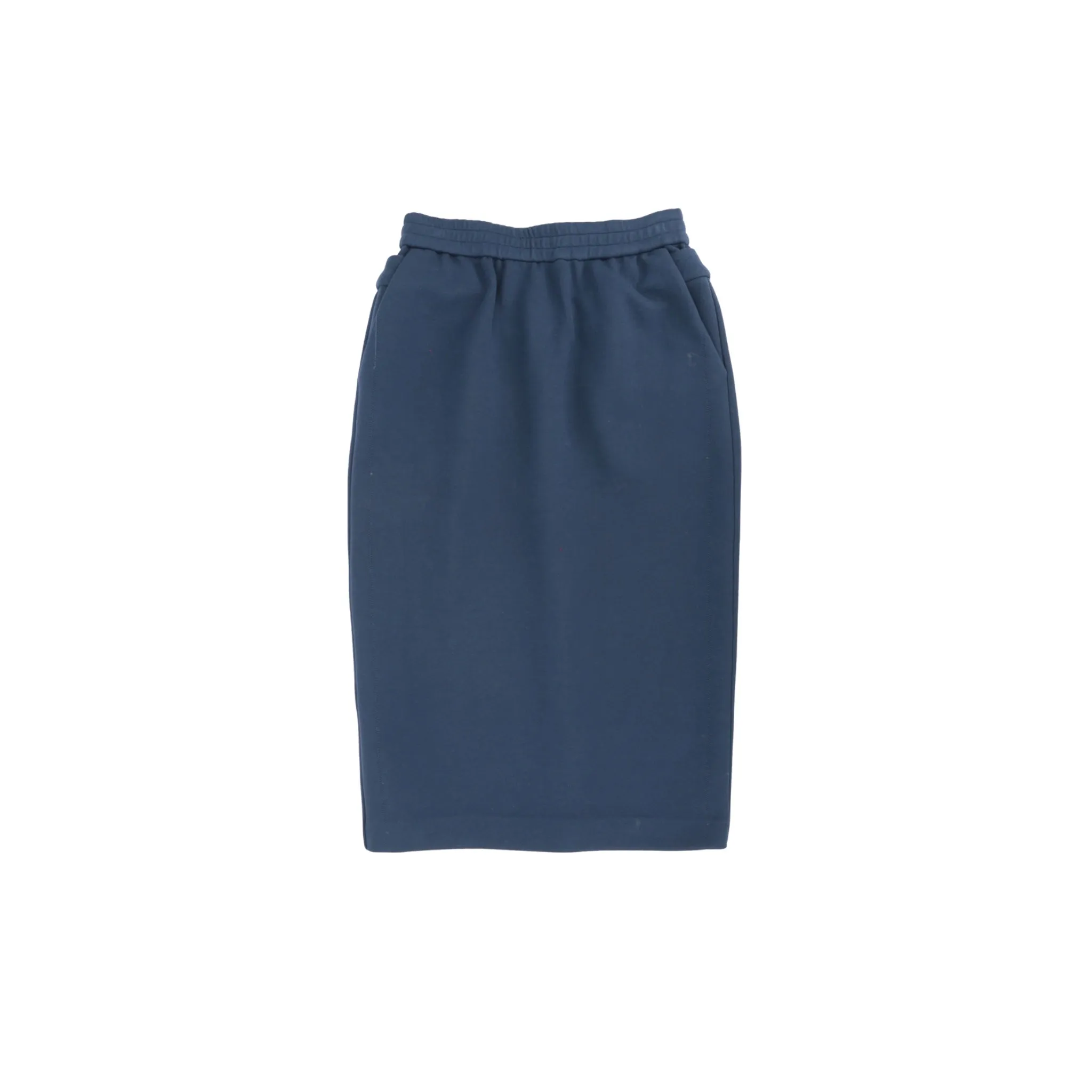 Air Layer Double Waist Midi-skirt in Dark Blue