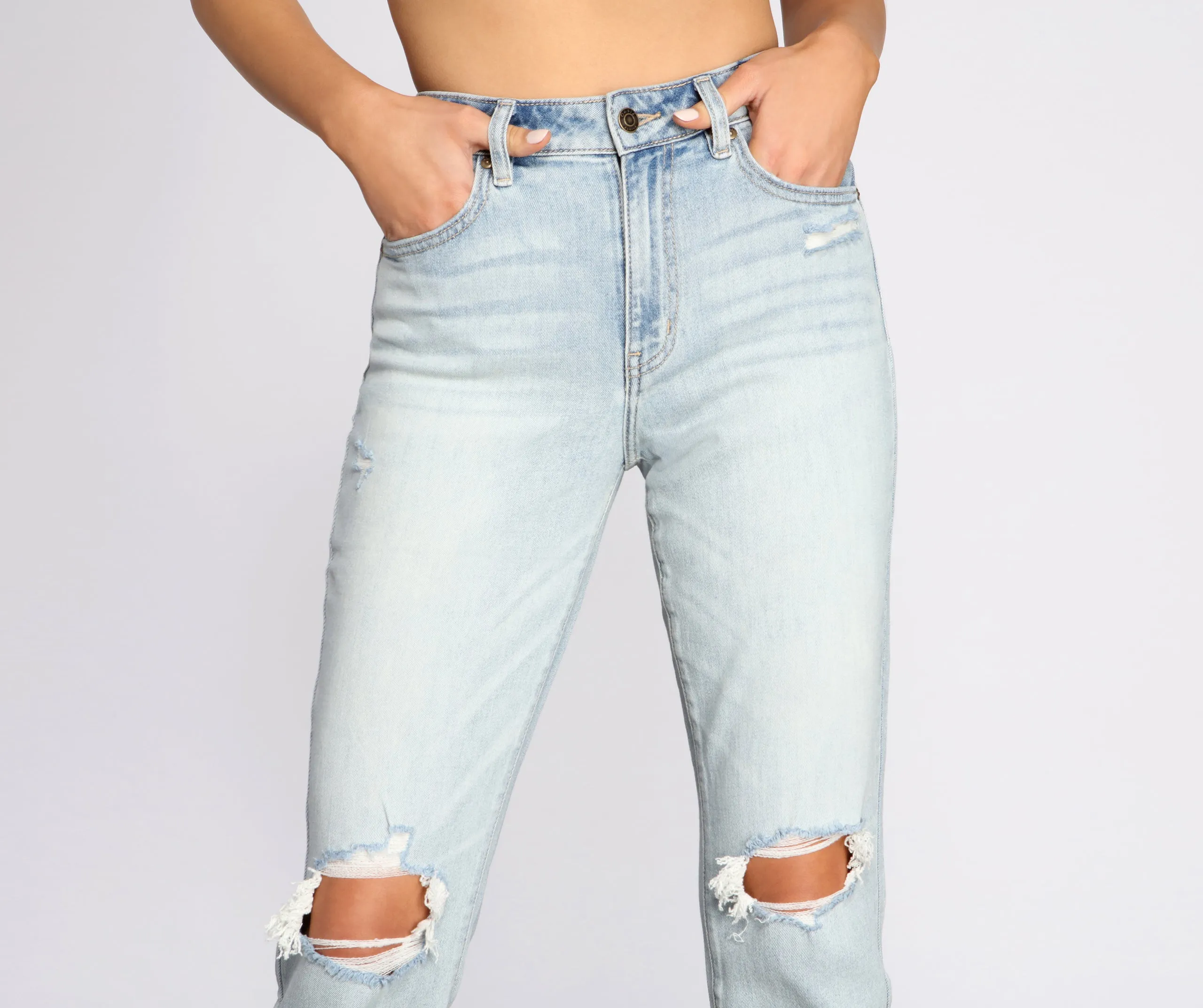 Ally Super High Rise Straight Cropped Jeans