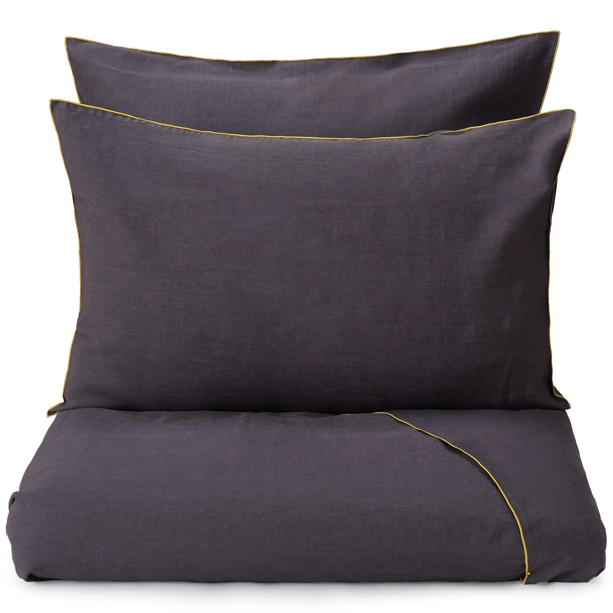 Alvalade Pillowcase [Dark grey/Bright mustard]