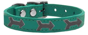 Arrow Widget Genuine Leather Dog Collar Jade 20