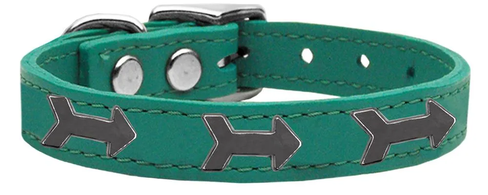 Arrow Widget Genuine Leather Dog Collar Jade 20