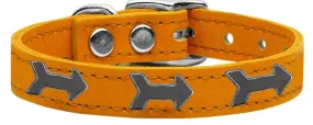 Arrow Widget Genuine Leather Dog Collar Mandarin 22