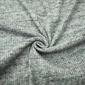 Ash Gray Thermal  Pique Knit Fabric