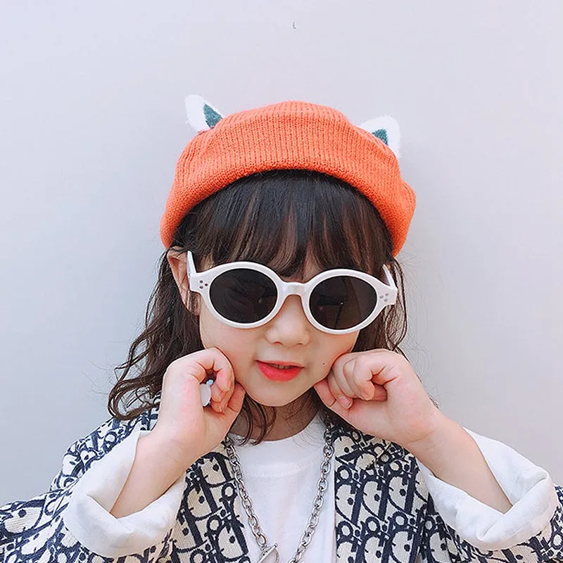 Baby Hat Berets for Girls Autumn Winter Knitted Cap Kids Lovely Beanies Fox Ears Painter Hats Infant Girl Bonnet Beret Xmas Gift