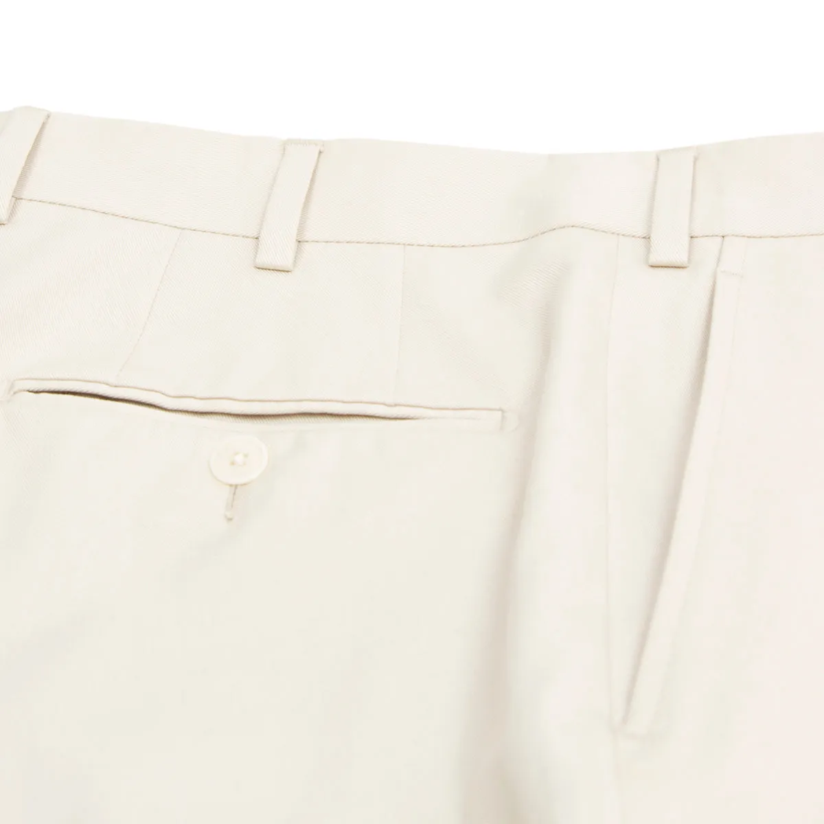 Beige Pure Cotton Loro Piana Slim Trousers