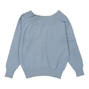 Benetton Jumper - Large Blue Wool Blend