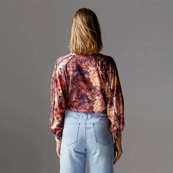 Berry Kiss Blouse - Floral