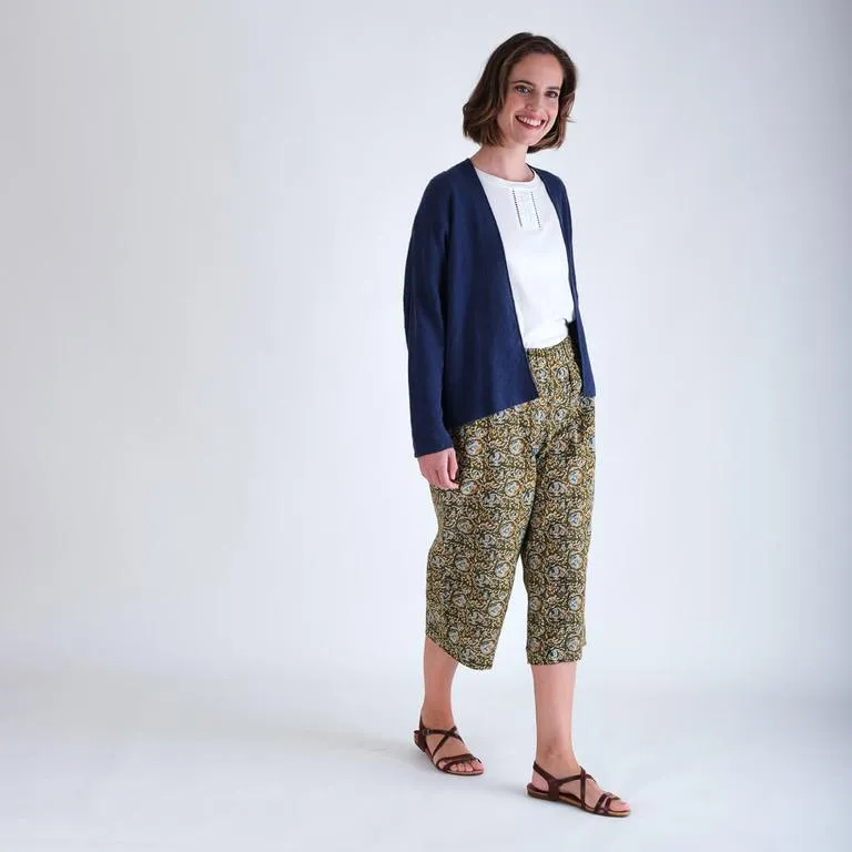 Bibico Mila printed paisley culottes in Olive
