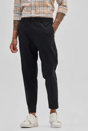 Black Regular Fit Stretch Chinos