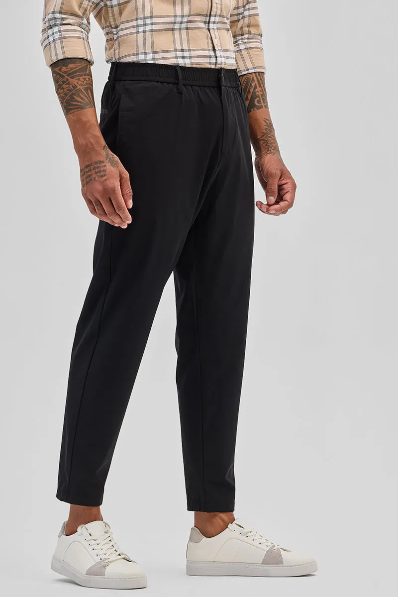 Black Regular Fit Stretch Chinos