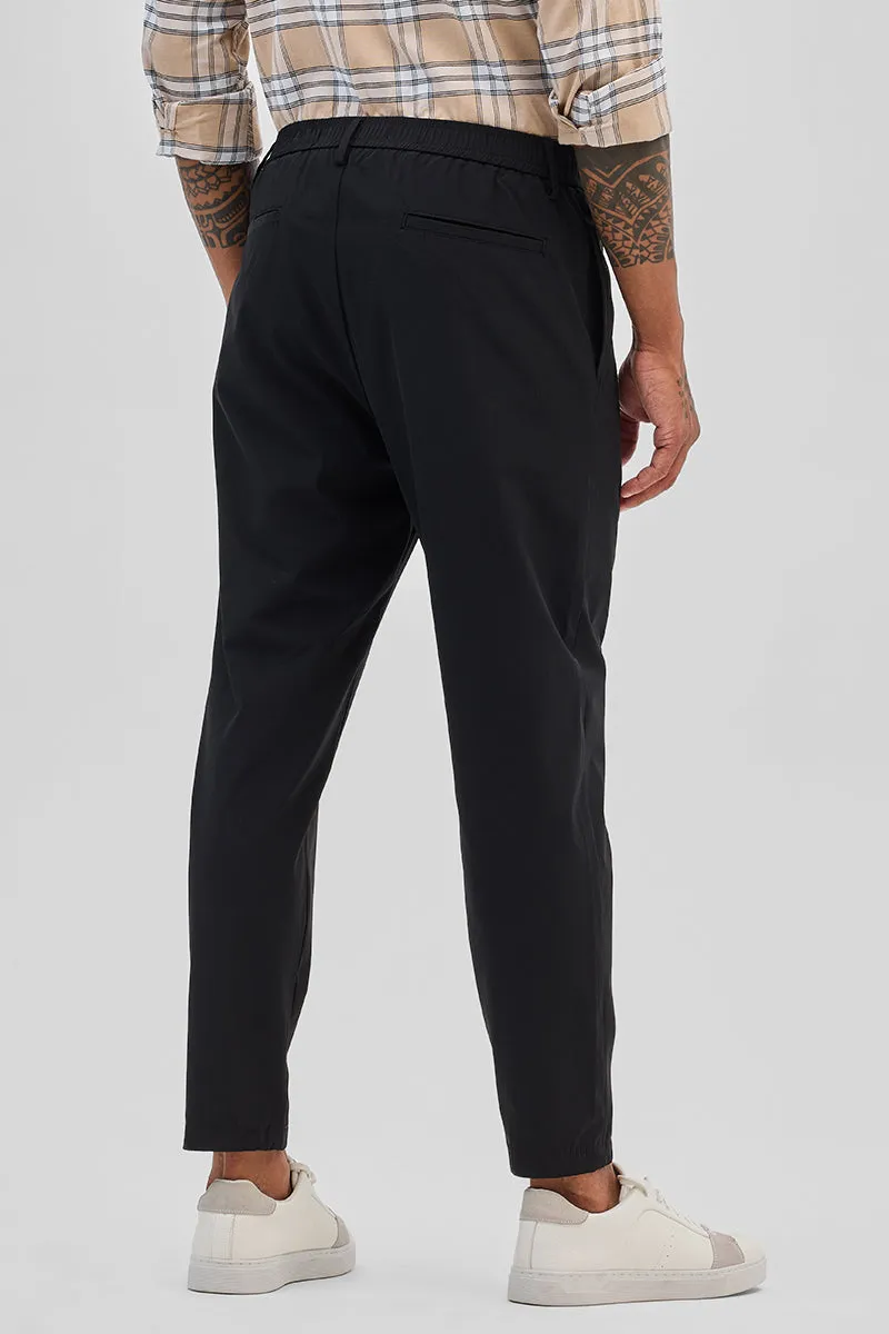 Black Regular Fit Stretch Chinos