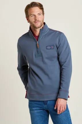 Blue Quarter Zip Sweatshirt