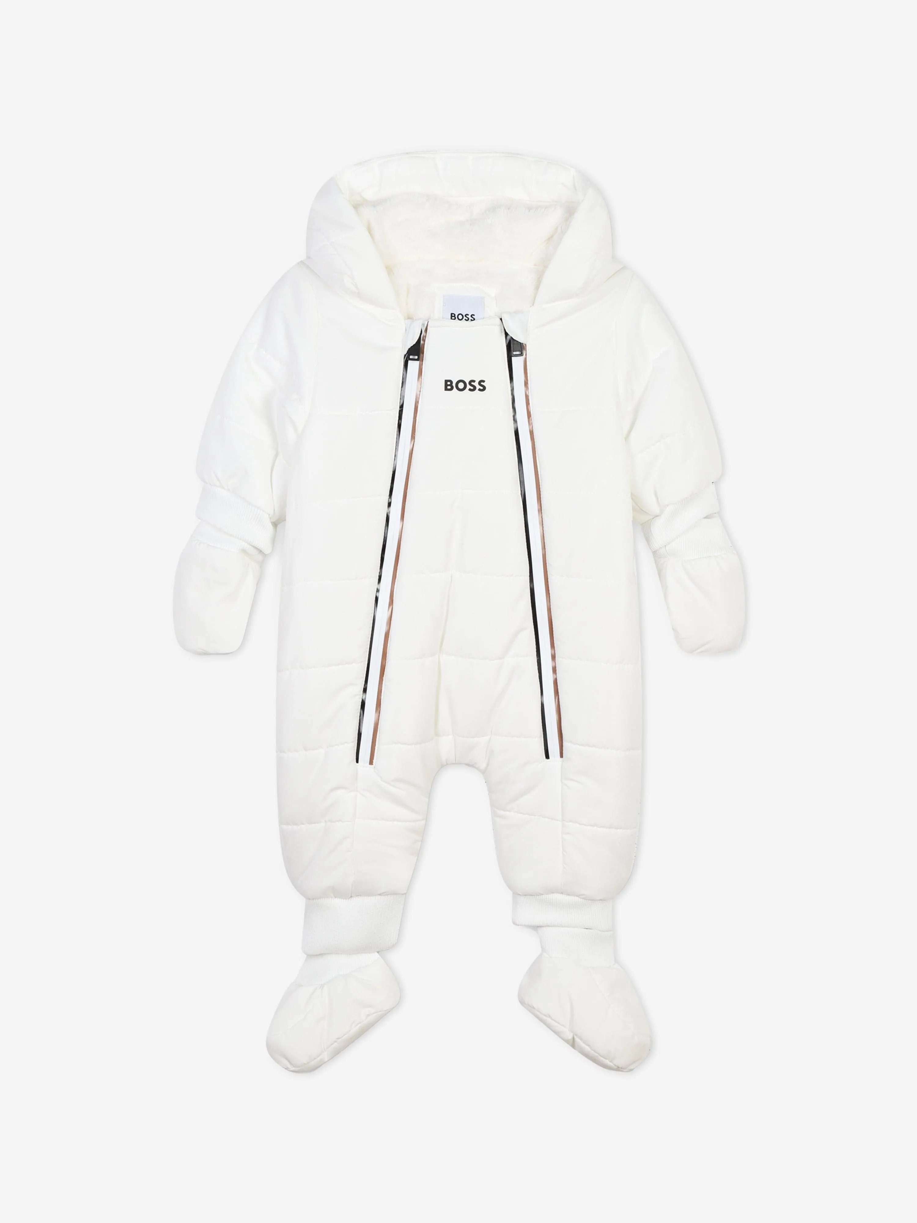 BOSS Baby Padded Snowsuit in Ivory