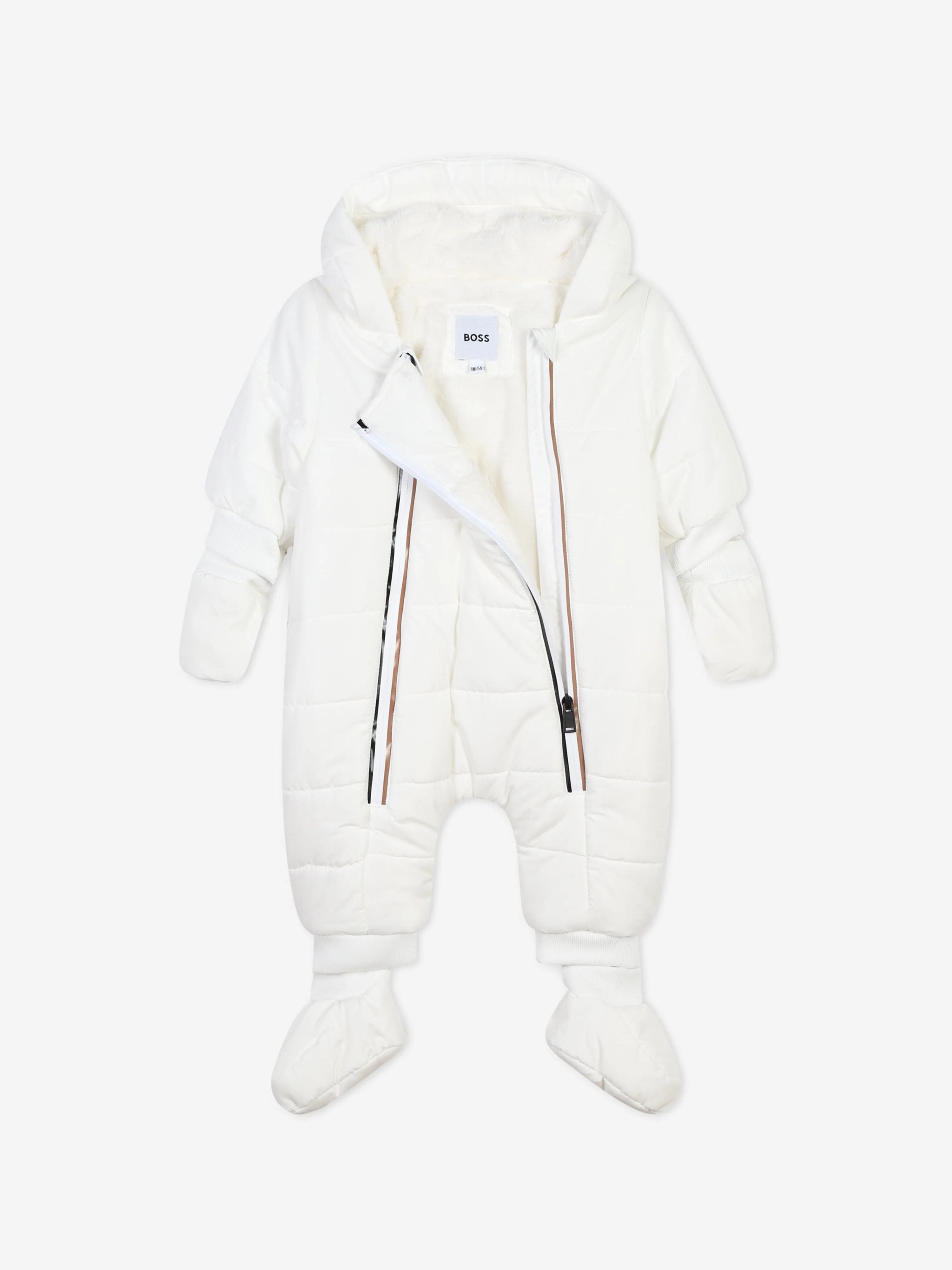 BOSS Baby Padded Snowsuit in Ivory