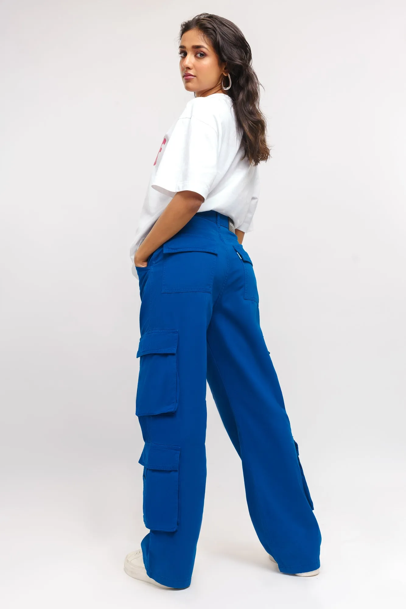 Bright Blue Cargo Pants