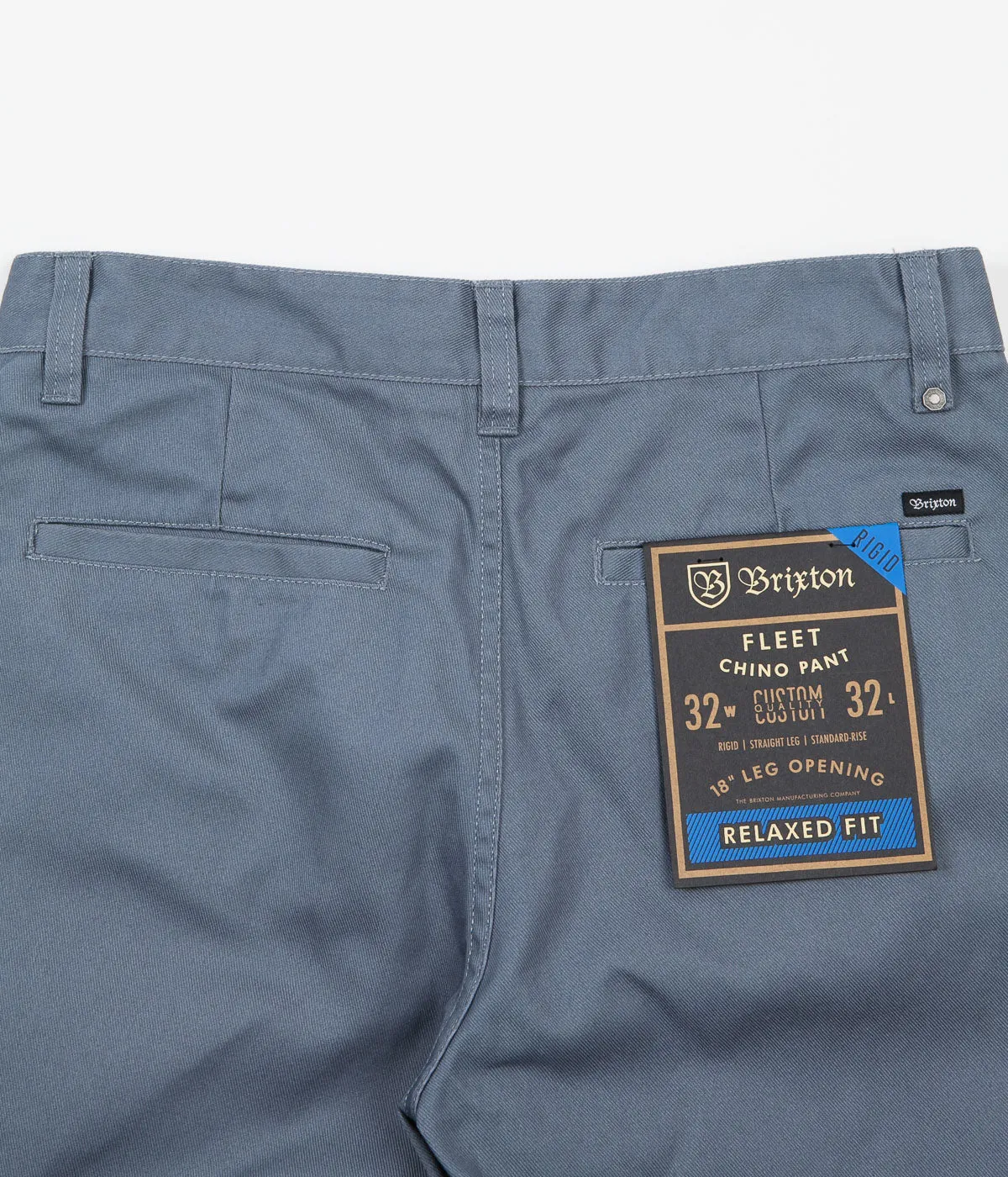 Brixton Fleet Rigid Chino Trousers - Grey Blue