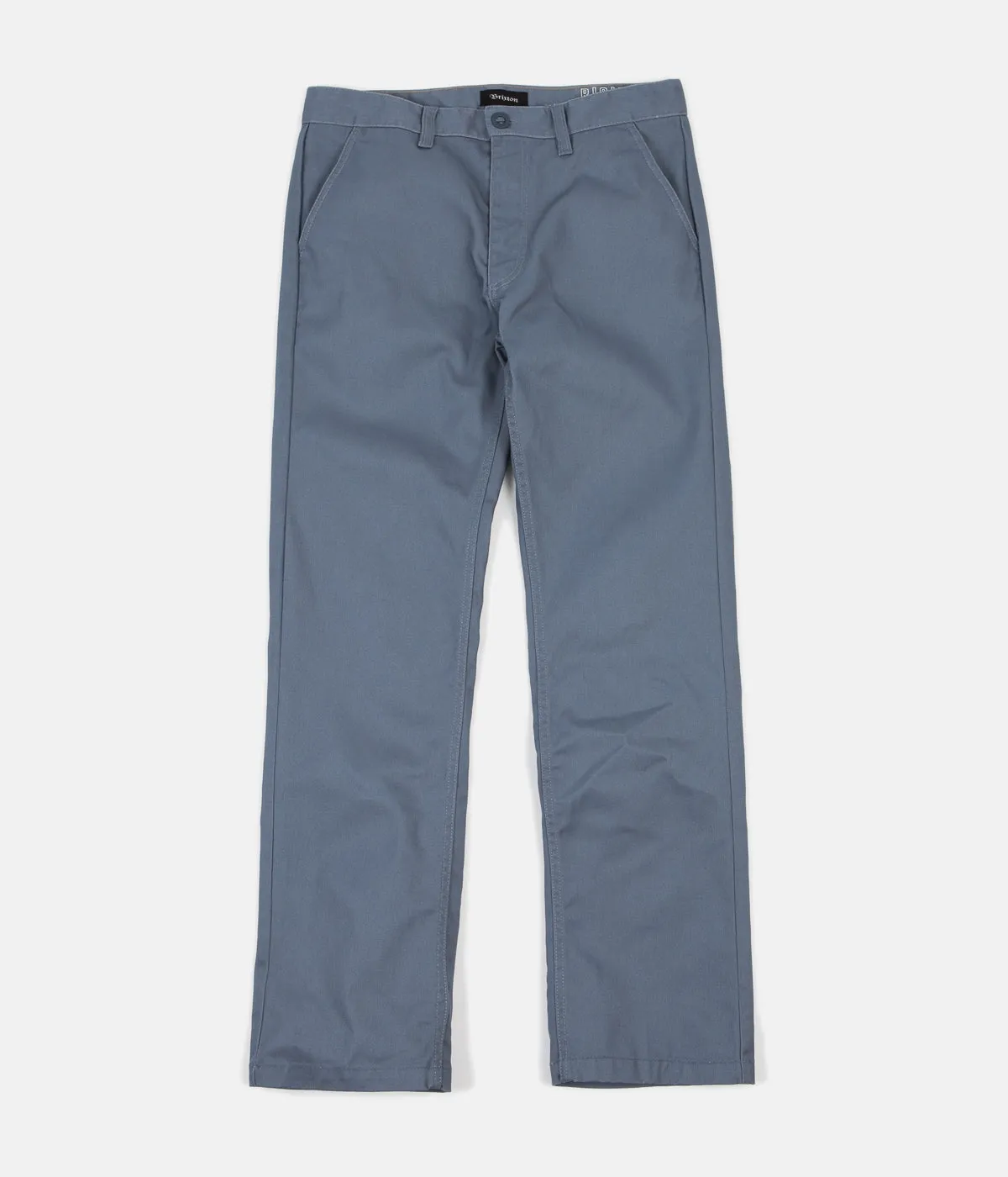 Brixton Fleet Rigid Chino Trousers - Grey Blue