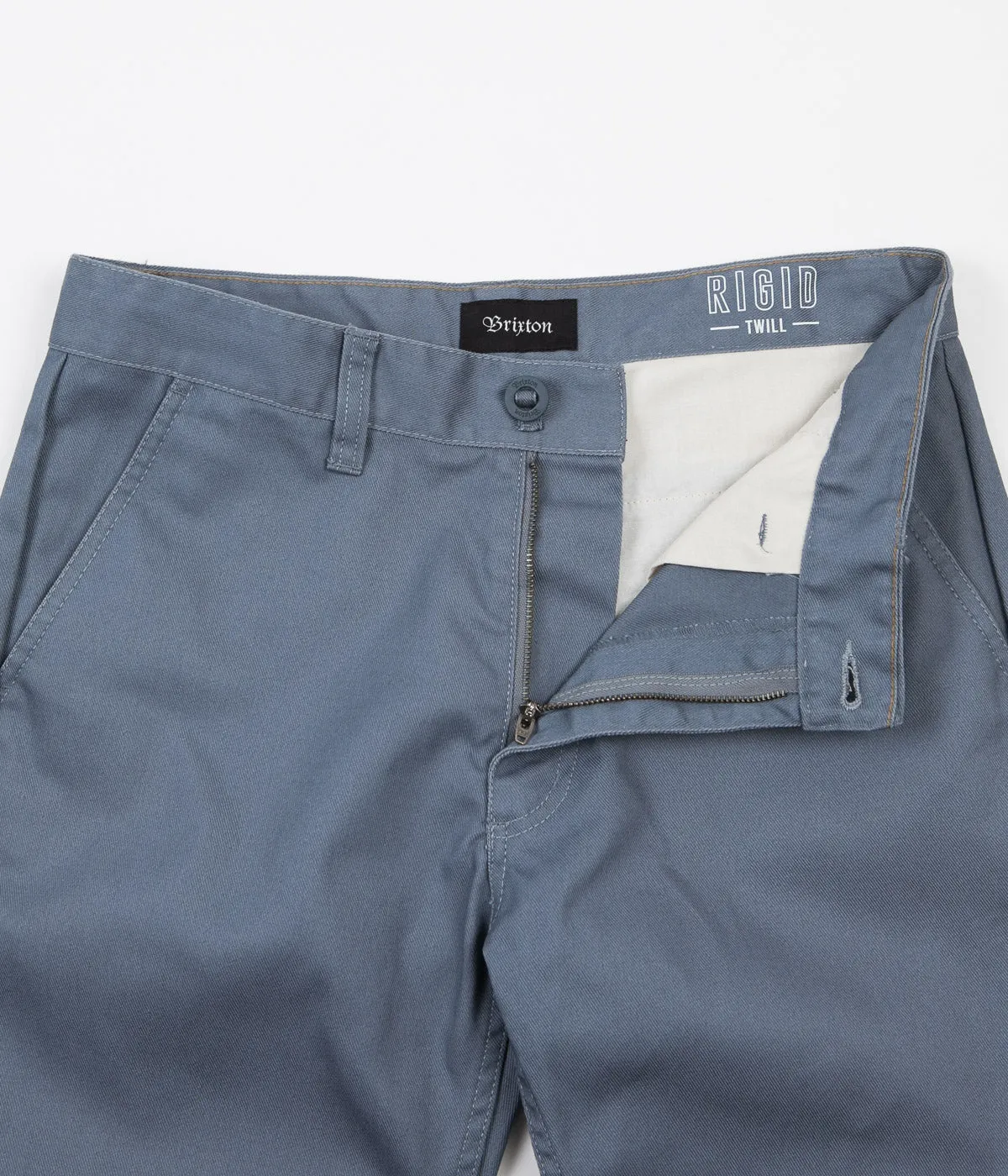 Brixton Fleet Rigid Chino Trousers - Grey Blue