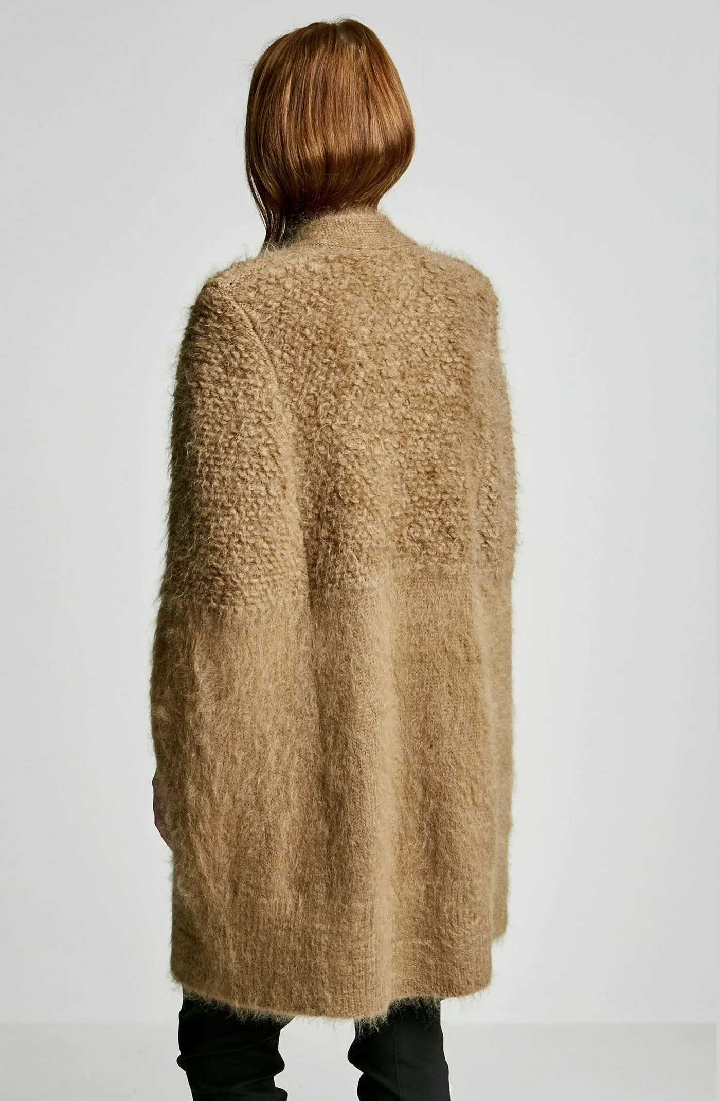 BRUSHED MOHAIR CAPE