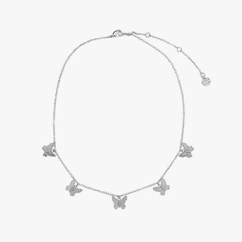 Butterfly In Flight Choker Silver