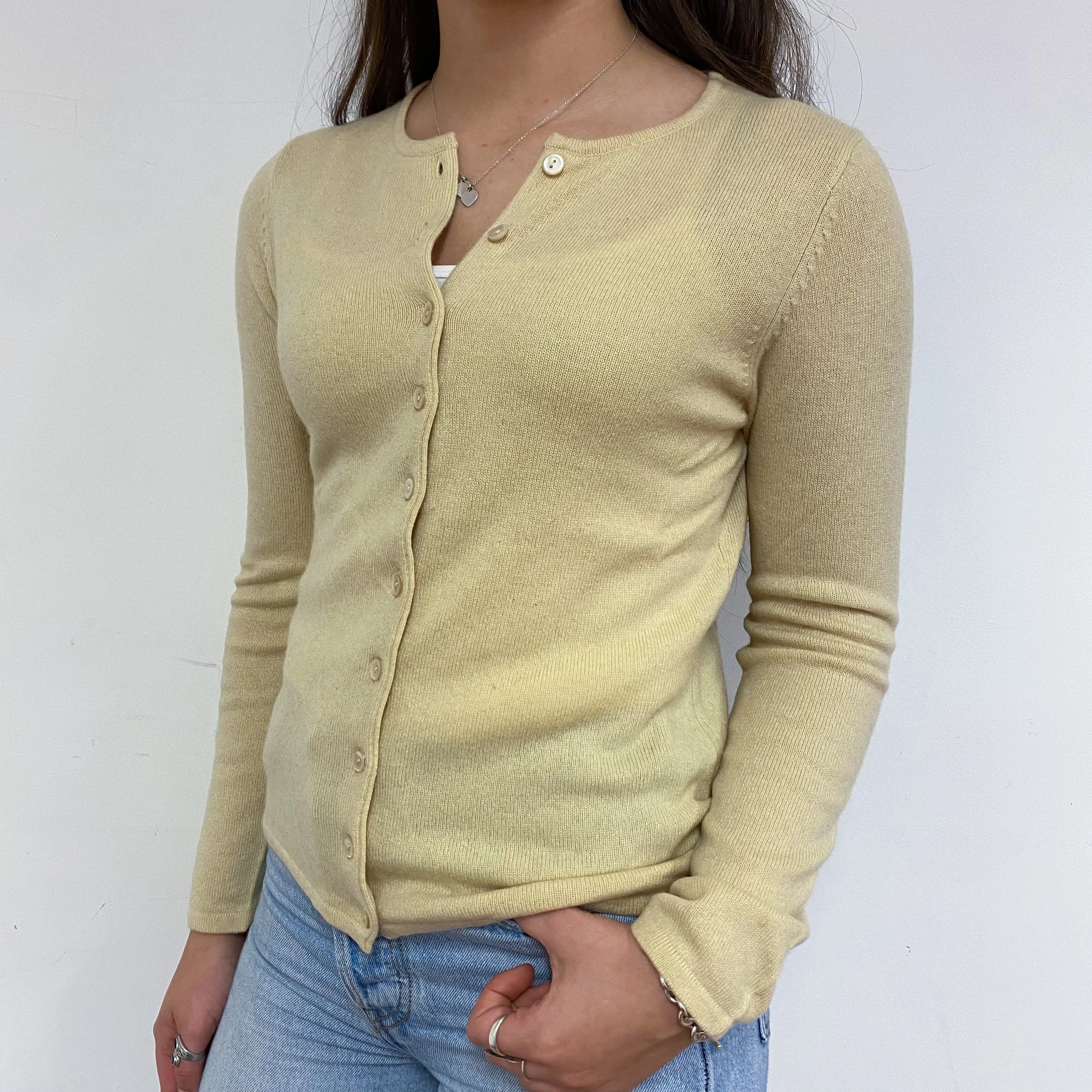 Buttermilk Yellow Cardigan Extra Small