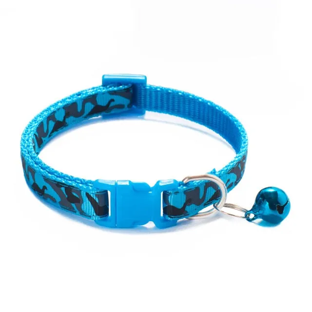 Camouflage Pattern Adjustable With Bell Dog Collar