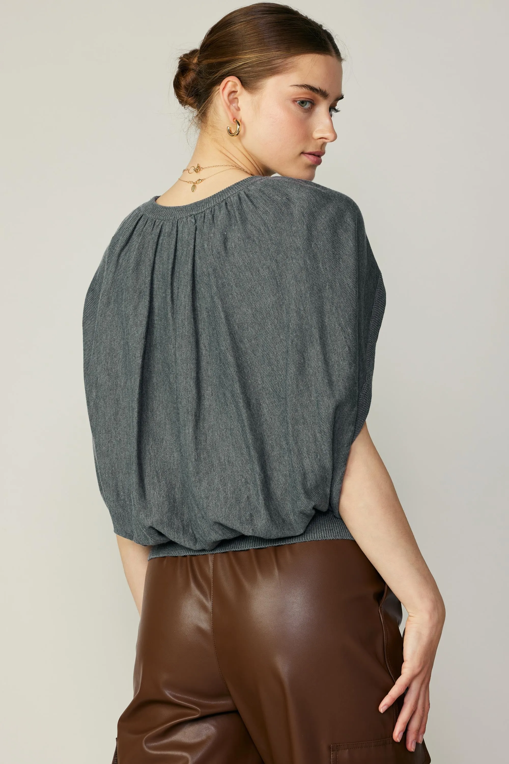 Cape Layered Sweater Top