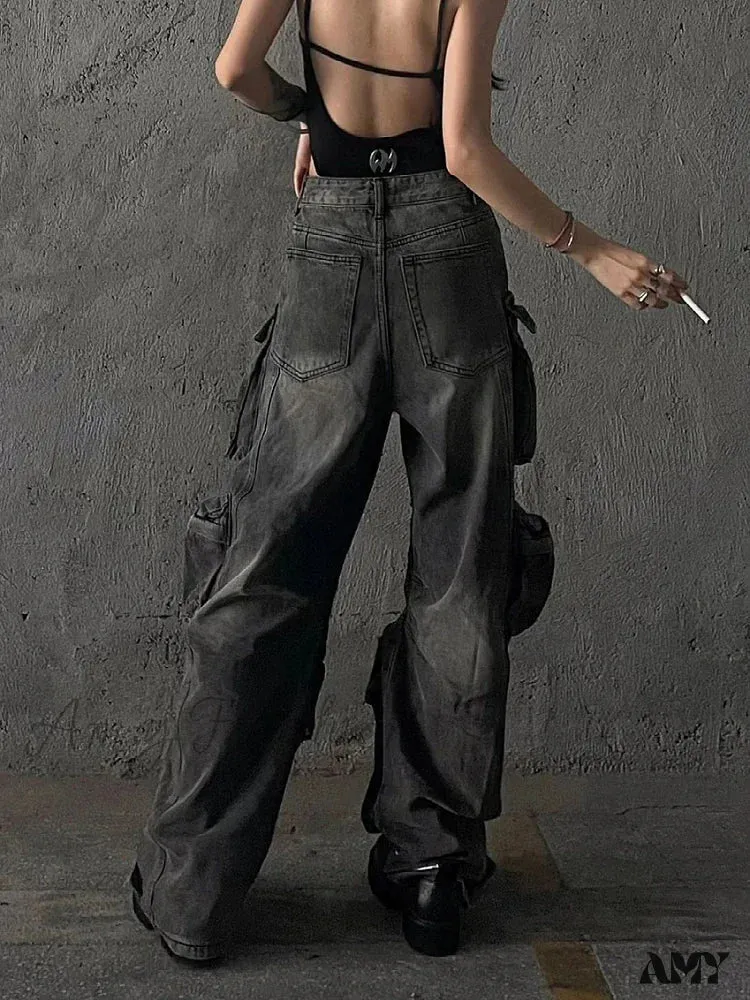 Cargo Pants High-street Multi-pocket Women Y2K Pants