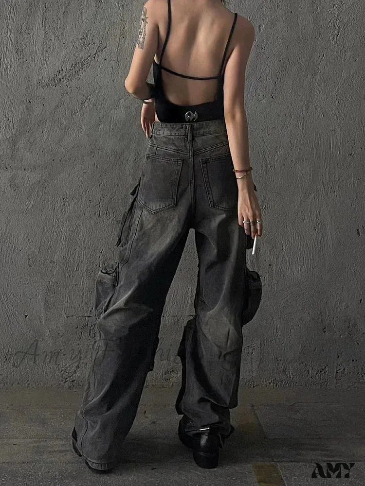 Cargo Pants High-street Multi-pocket Women Y2K Pants