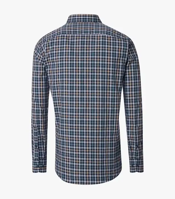 Casa Moda Casual Fit Long Sleeve Check Shirt - Blue