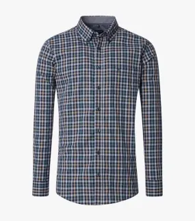 Casa Moda Casual Fit Long Sleeve Check Shirt - Blue