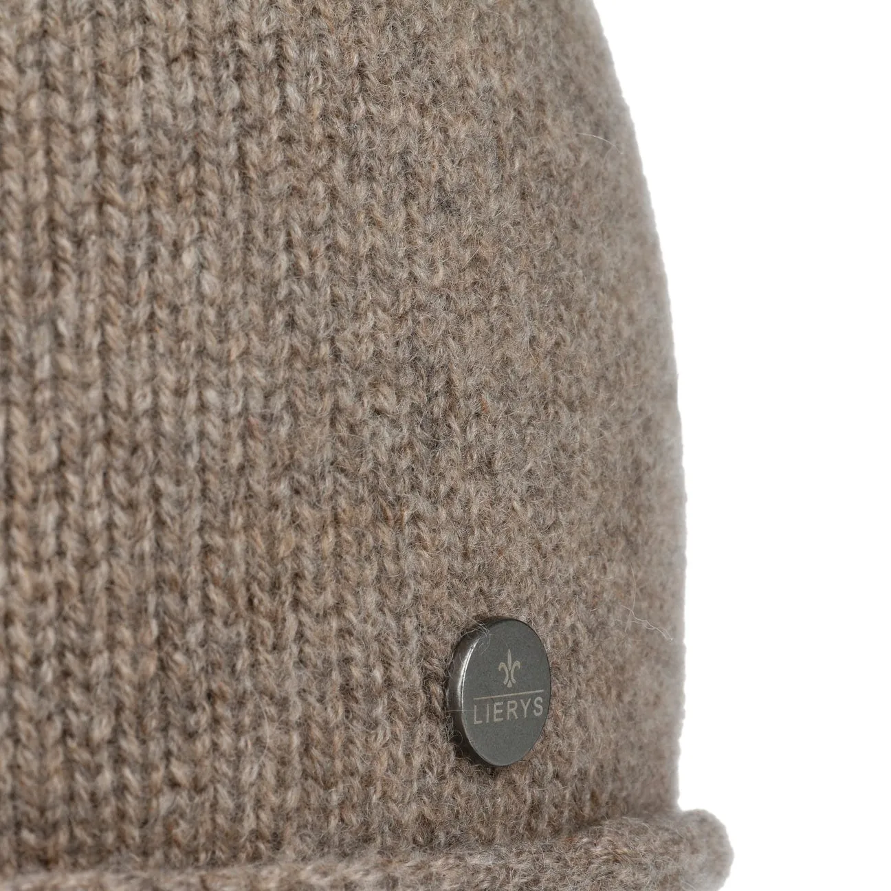 Cashmere Pull on Hat with Rolled Edge by Lierys