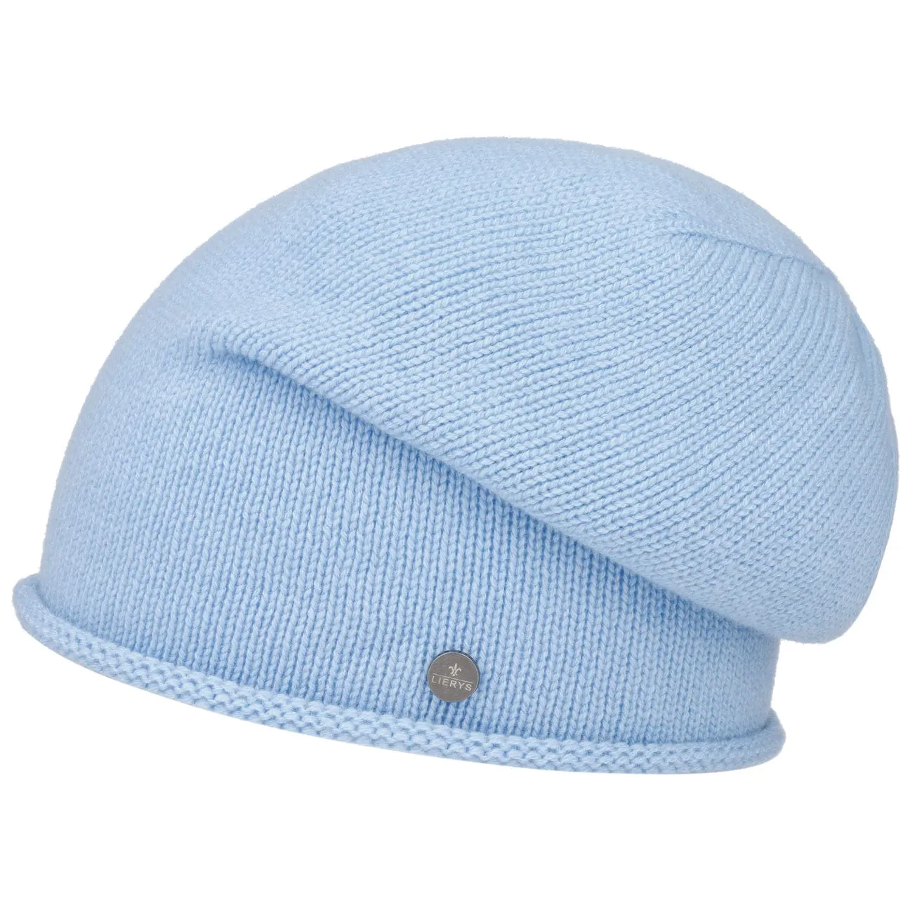 Cashmere Pull on Hat with Rolled Edge by Lierys