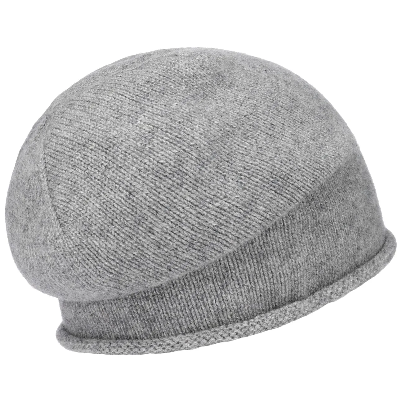 Cashmere Pull on Hat with Rolled Edge by Lierys