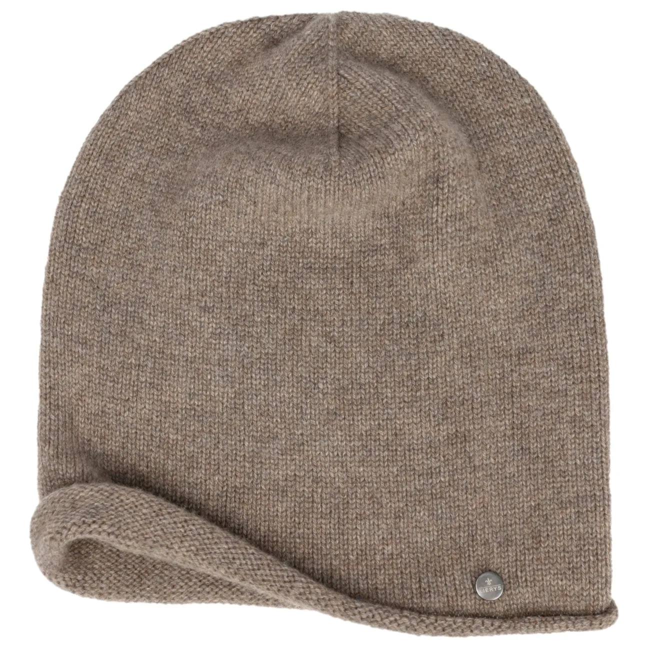 Cashmere Pull on Hat with Rolled Edge by Lierys