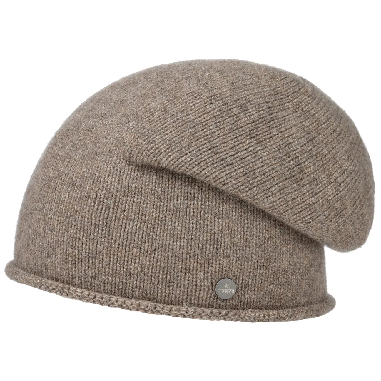 Cashmere Pull on Hat with Rolled Edge by Lierys