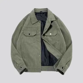 Casual cargo men's corduroy jacket