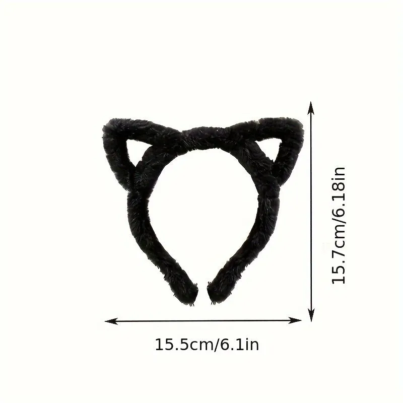 Cat Ears Headband Fashionable Plush Hair Accessory for Girls