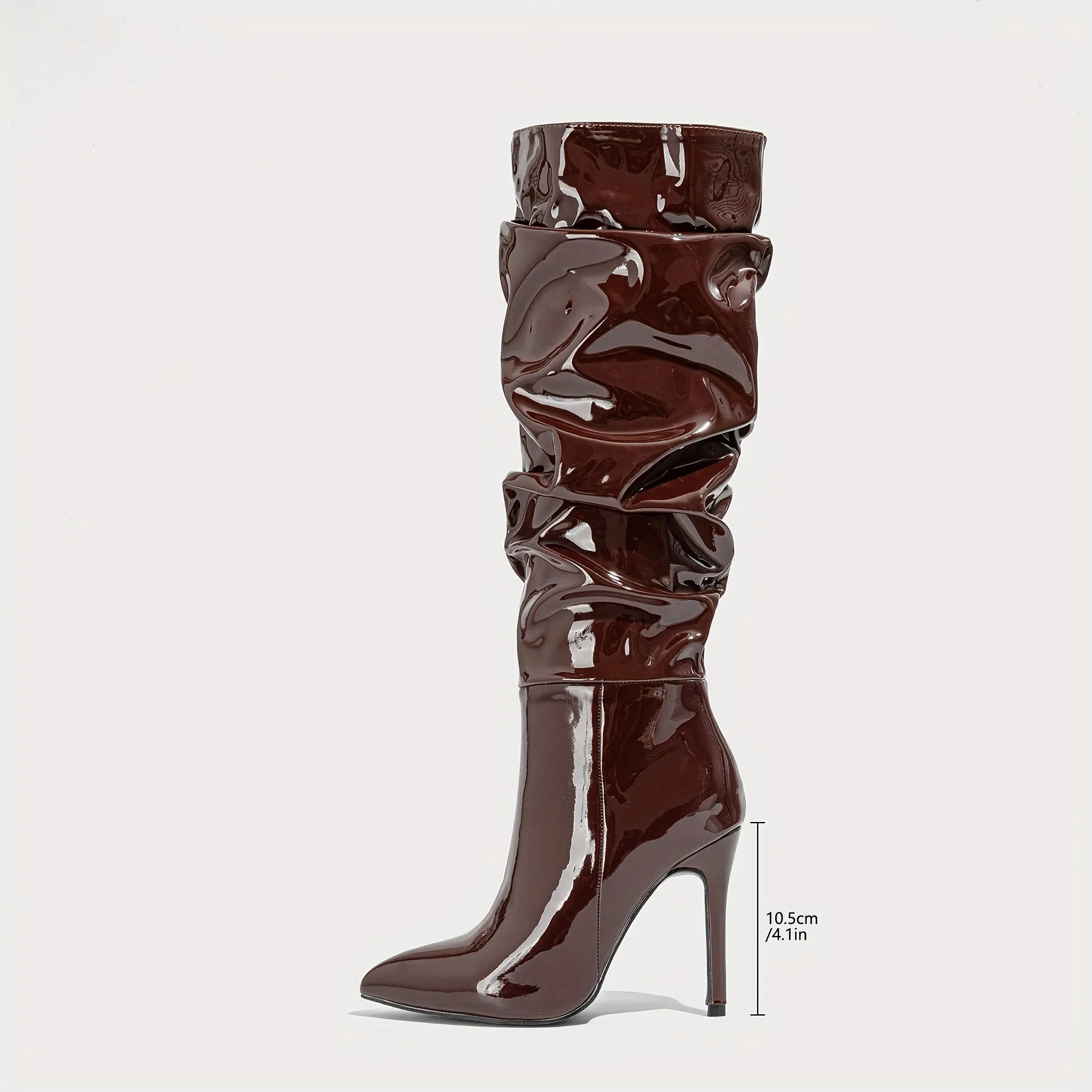 Chic & Elevated Winter Style: Sleek Pointed Toe Knee-High Stiletto Boots with Side Zipper – A Versatile Fashion Staple