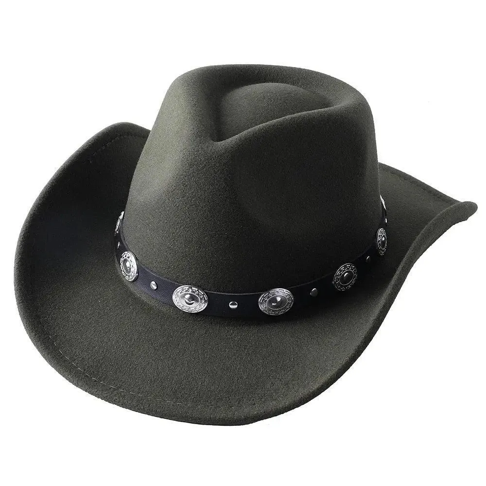 Cowboy hat  monochrome felt  Men and Women