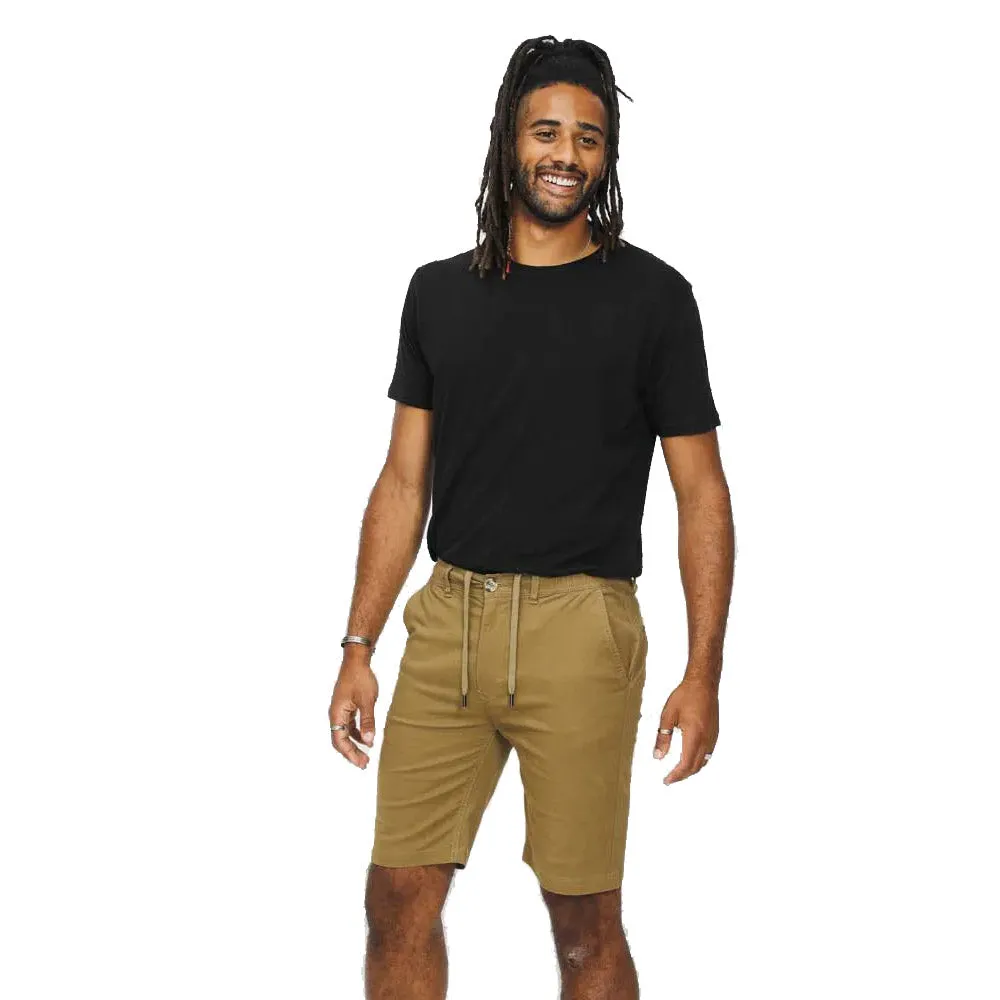 D555 Drawstring Stretch Chino Shorts - Aries Tobacco