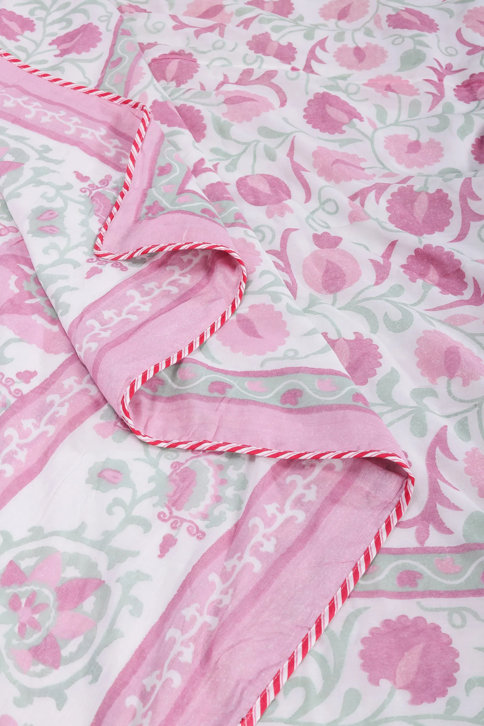 Daffodile Pink Reversible Cotton Muslin Dohar