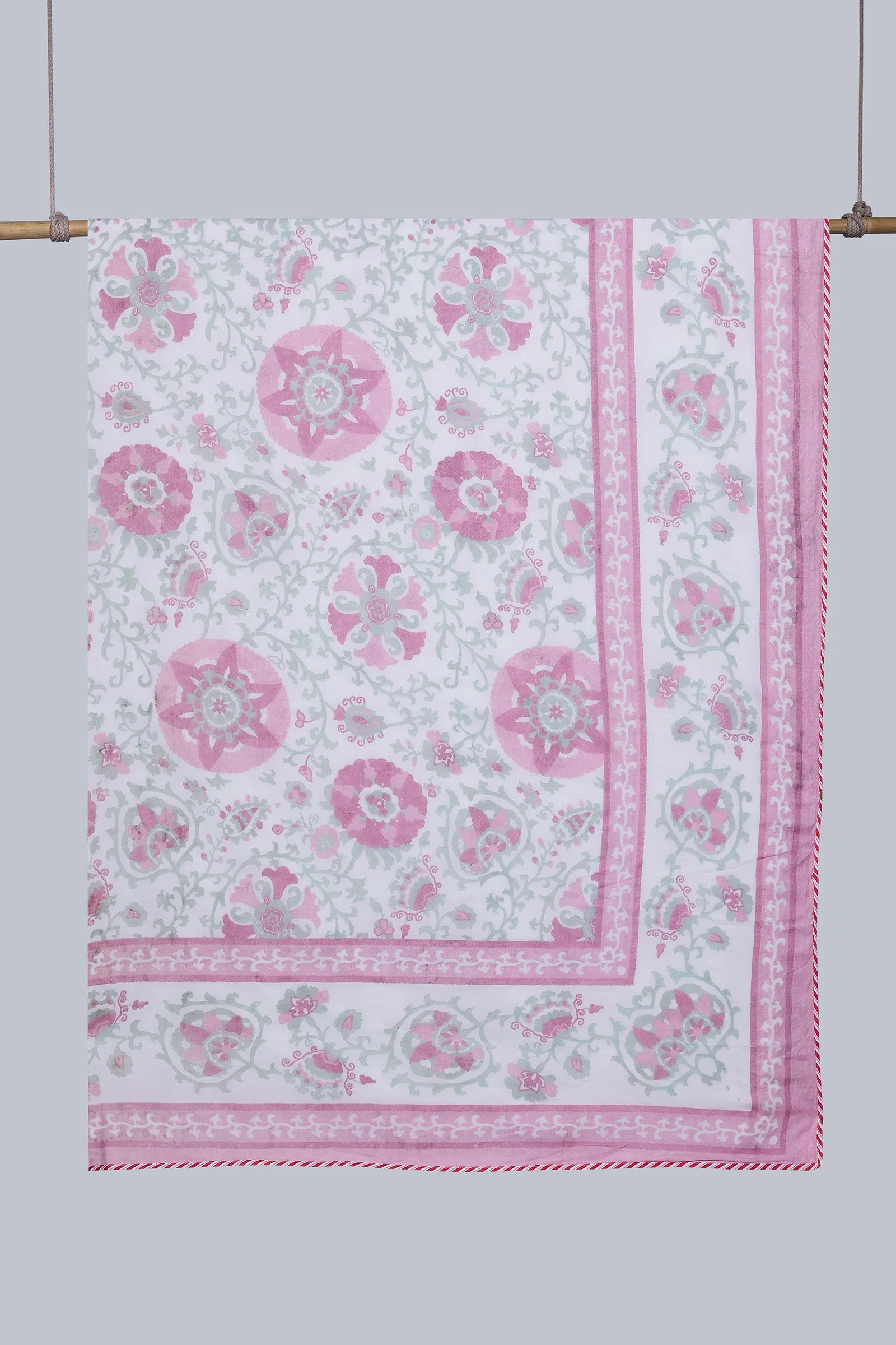 Daffodile Pink Reversible Cotton Muslin Dohar